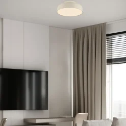 Plafoniere Moderne-Selezionato da Mazzolaluce Plafoniera crema per cucina moderna 40cm led 27w dimmerabile 3000k