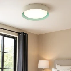 Plafoniere Moderne-Linea Light Plafoniera crew 2 led 17w 3000k sabbia verde