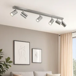 Plafoniere Moderne-Selezionato da Mazzolaluce Plafoniera cromo con faretti orientabili per cucina