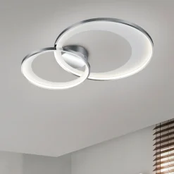 Plafoniere Moderne-Selezionato da Mazzolaluce Plafoniera cromo lucido design moderna led 29w 3000k dimmerabile