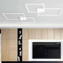Plafoniere Moderne-Perenz Illuminazione Plafoniera cross a led 64w cct bianco moderna