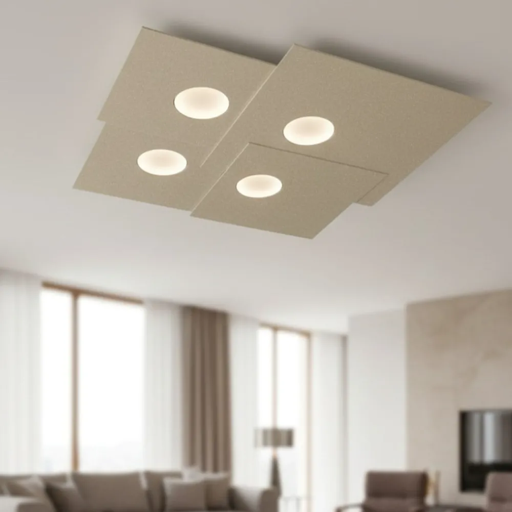 Plafoniere Moderne-Top Light Plafoniera cucina moderna sabbia plate