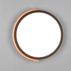 Plafoniere Moderne-Selezionato da Mazzolaluce Plafoniera cucina nera legno rotonda led 20w 3000k dimmerabile
