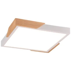 Plafoniere Moderne-Selezionato da Mazzolaluce Plafoniera cucina quadrata bianco legno led 20w 3000k dimmerabile moderna