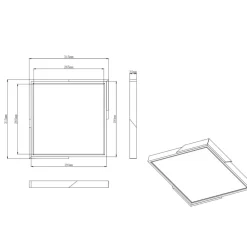 Plafoniere Moderne-Selezionato da Mazzolaluce Plafoniera cucina quadrata bianco legno led 20w 3000k dimmerabile moderna