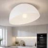 Plafoniere Moderne-Selezionato da Mazzolaluce Plafoniera cupola bianca 50 cm inclinata moderna per soggiorno