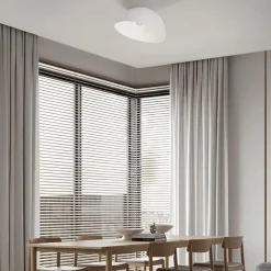 Plafoniere Moderne-Selezionato da Mazzolaluce Plafoniera cupola bianca 50 cm inclinata moderna per soggiorno