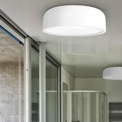 Plafoniere Moderne-Selezionato da Mazzolaluce Plafoniera cupola bianca moderna da soffitto per cucina