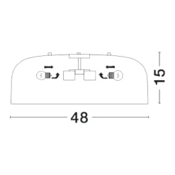 Plafoniere Moderne-Selezionato da Mazzolaluce Plafoniera cupola bianca moderna da soffitto per cucina