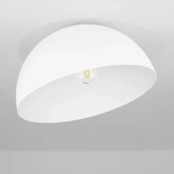 Plafoniere Moderne-Selezionato da Mazzolaluce Plafoniera cupola 40 cm bianca inclinata per cucina moderna