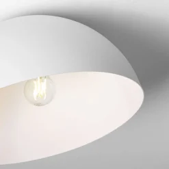 Plafoniere Moderne-Selezionato da Mazzolaluce Plafoniera cupola 40 cm bianca inclinata per cucina moderna