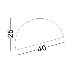 Plafoniere Moderne-Selezionato da Mazzolaluce Plafoniera cupola 40 cm bianca inclinata per cucina moderna