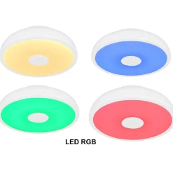 Plafoniere Bagno-Selezionato da Mazzolaluce Plafoniera da bagno bluetooth led rgb nera con cassa e telecomando