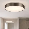Plafoniere Bagno-Selezionato da Mazzolaluce Plafoniera da bagno rotonda 26cm grigio nichel