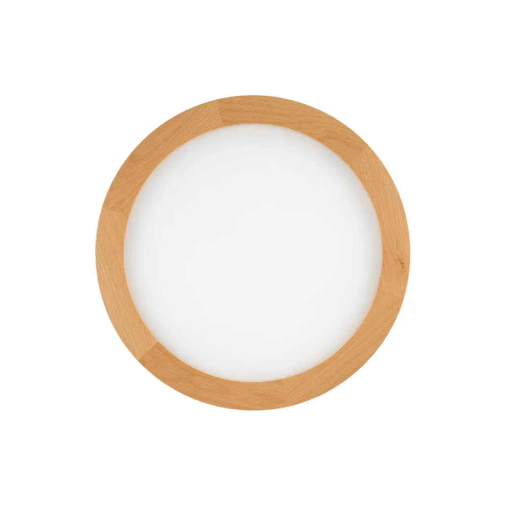 Plafoniere Bagno-Selezionato da Mazzolaluce Plafoniera da bagno scandinava di legno led 24w cct ip54