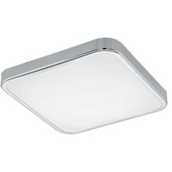 Plafoniere Bagno-Eglo Plafoniera da bagno 16w 3000k quadrata cromo manilva