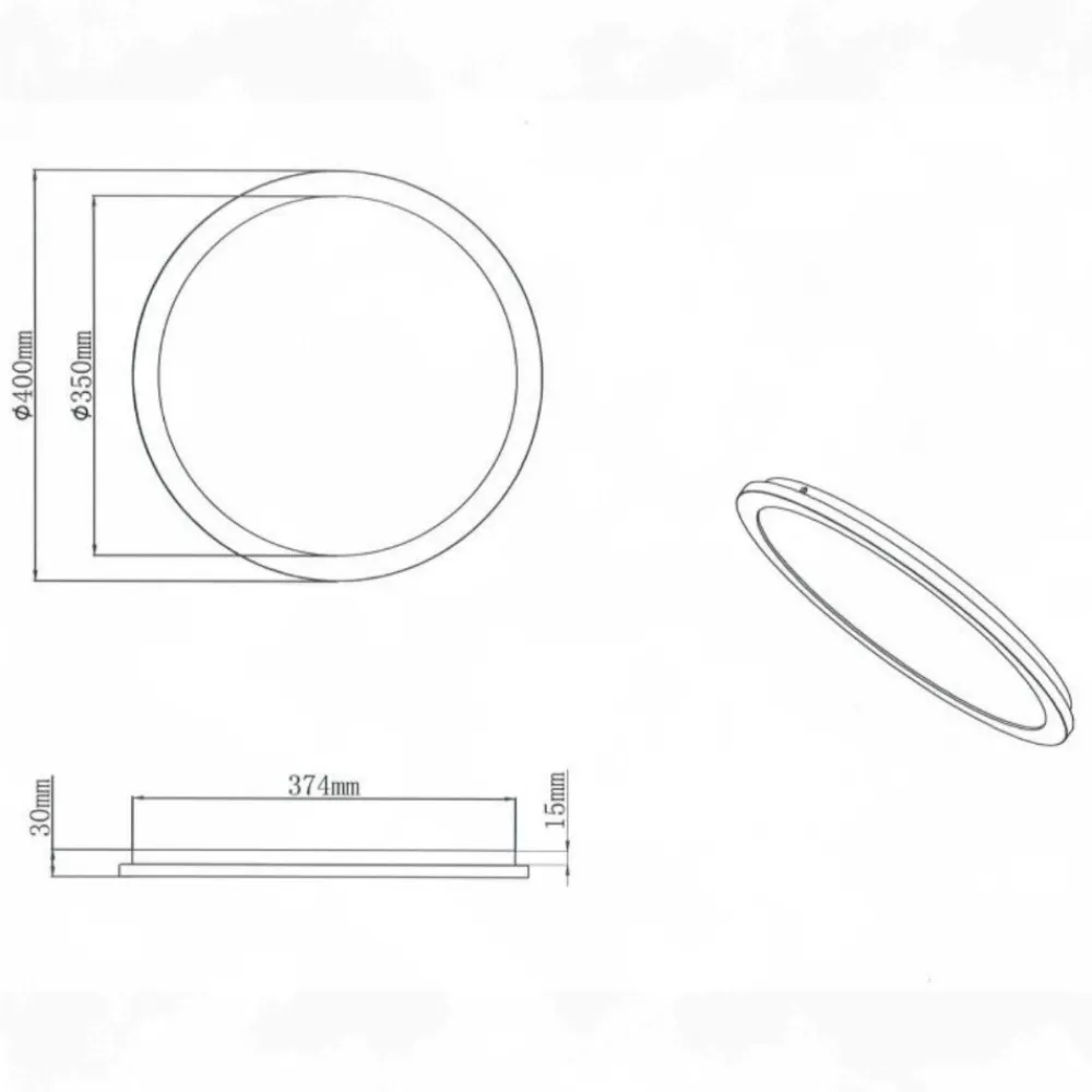 Plafoniere Bagno-Selezionato da Mazzolaluce Plafoniera da bagno 24w 3000k rotonda bianca dimmerabile ip44