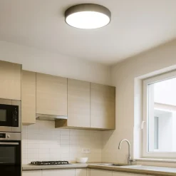 Plafoniere Moderne-Affralux Plafoniera da cucina antracite led 3200k band diodi