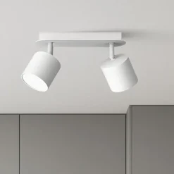 Plafoniere Moderne-Selezionato da Mazzolaluce Plafoniera da cucina bianca con faretti orientabili fp