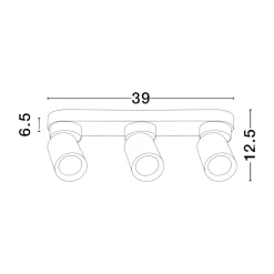 Plafoniere Moderne-Selezionato da Mazzolaluce Plafoniera da cucina bianca con 3 luci orientabili