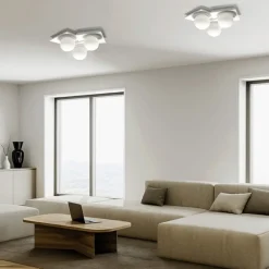 Plafoniere Moderne-Sforzin Illuminazione Plafoniera da cucina cicladi sforzin bianca moderna