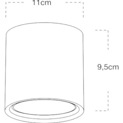 Plafoniere Moderne-Selezionato da Mazzolaluce Plafoniera da cucina cilindrica lampadina gx53