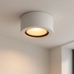 Plafoniere Moderne-Selezionato da Mazzolaluce Plafoniera da cucina cilindrica in gesso