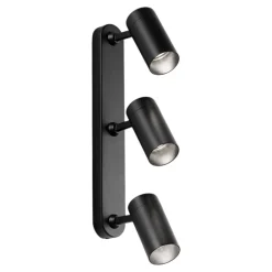 Plafoniere Moderne-IsyLuce Plafoniera da cucina con 3 faretti led neri orientabili