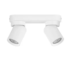 Plafoniere Moderne-Selezionato da Mazzolaluce Plafoniera da cucina con 2 faretti orientabili bianchi