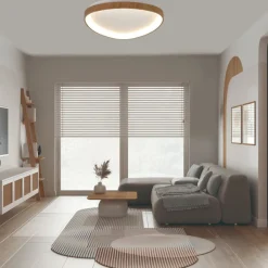 Plafoniere Moderne-Selezionato da Mazzolaluce Plafoniera da cucina effetto legno led 2700k a 5000k con telecomando