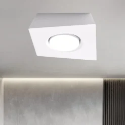 Plafoniere Moderne-Sforzin Illuminazione Plafoniera da cucina gesso bianco design sforzin anchise moderna