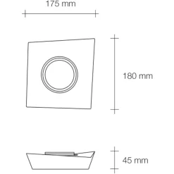 Plafoniere Moderne-Sforzin Illuminazione Plafoniera da cucina gesso bianco design sforzin anchise moderna