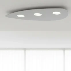 Plafoniere Moderne-Selezionato da Mazzolaluce Plafoniera da cucina grigia 3 luci moderna