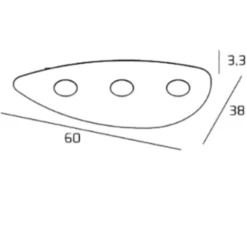 Plafoniere Moderne-Selezionato da Mazzolaluce Plafoniera da cucina grigia 3 luci moderna