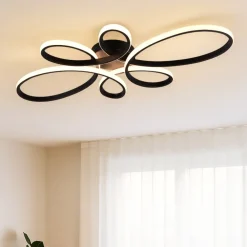 Plafoniere Moderne-Selezionato da Mazzolaluce Plafoniera da cucina led 3000k nera dimmerabile moderna