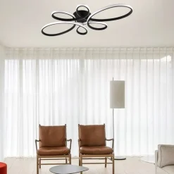 Plafoniere Moderne-Selezionato da Mazzolaluce Plafoniera da cucina led 3000k nera dimmerabile moderna