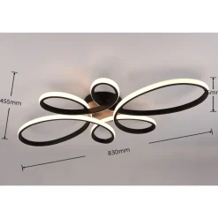Plafoniere Moderne-Selezionato da Mazzolaluce Plafoniera da cucina led 3000k nera dimmerabile moderna