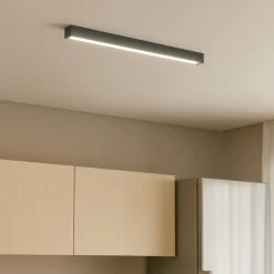 Plafoniere Moderne-Selezionato da Mazzolaluce Plafoniera da cucina led 11w 3000k nera 62cm rettangolare