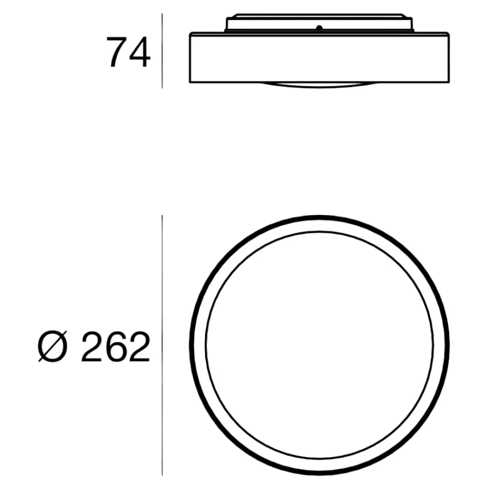 Plafoniere Moderne-Linea Light Plafoniera da cucina crew 2 led 12w 3000k