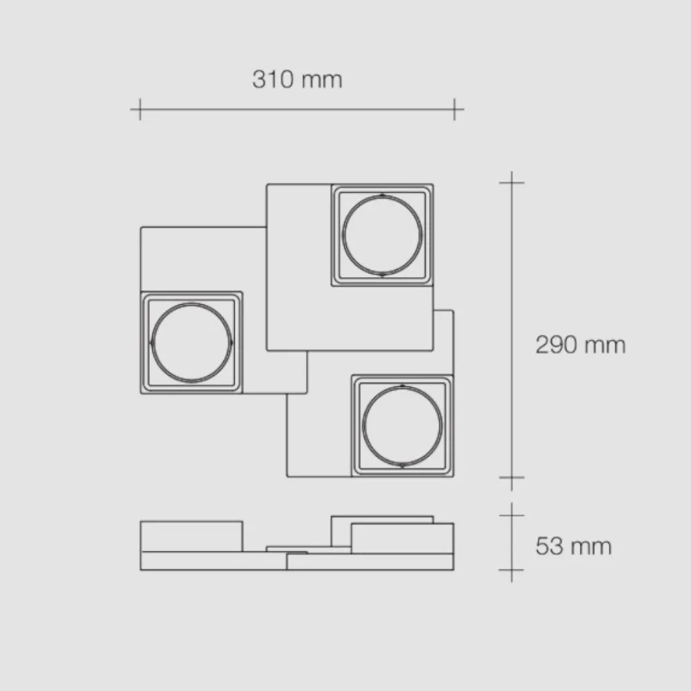 Plafoniere Moderne-Sforzin Illuminazione Plafoniera da cucina 3 luci sforzin sibari design moderna