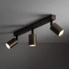 Plafoniere Moderne-Selezionato da Mazzolaluce Plafoniera da cucina marrone con 3 luci orientabili