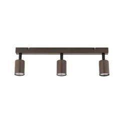 Plafoniere Moderne-Selezionato da Mazzolaluce Plafoniera da cucina marrone con 3 luci orientabili