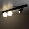Plafoniere Moderne-Selezionato da Mazzolaluce Plafoniera da cucina moderna nera con faretto e sfere di vetro