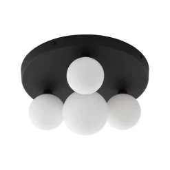 Plafoniere Moderne-Selezionato da Mazzolaluce Plafoniera da cucina moderna nera sfere bianche