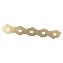 Plafoniere Moderne-Top Light Plafoniera da cucina moderna hexagon 5 luci foglia oro rettangolare