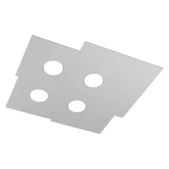 Plafoniere Moderne-Top Light Plafoniera da cucina moderna quadrata grigio plate
