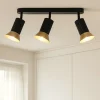Plafoniere Moderne-Selezionato da Mazzolaluce Plafoniera da cucina moderna con faretti colore nero e oro
