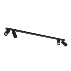 Plafoniere Moderne-Selezionato da Mazzolaluce Plafoniera da cucina nera con faretti orientabili