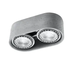 Plafoniere Moderne-Selezionato da Mazzolaluce Plafoniera da cucina ovale con 2 faretti
