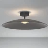 Plafoniere Moderne-Selezionato da Mazzolaluce Plafoniera da cucina piatto di vetro grigio fume moderna